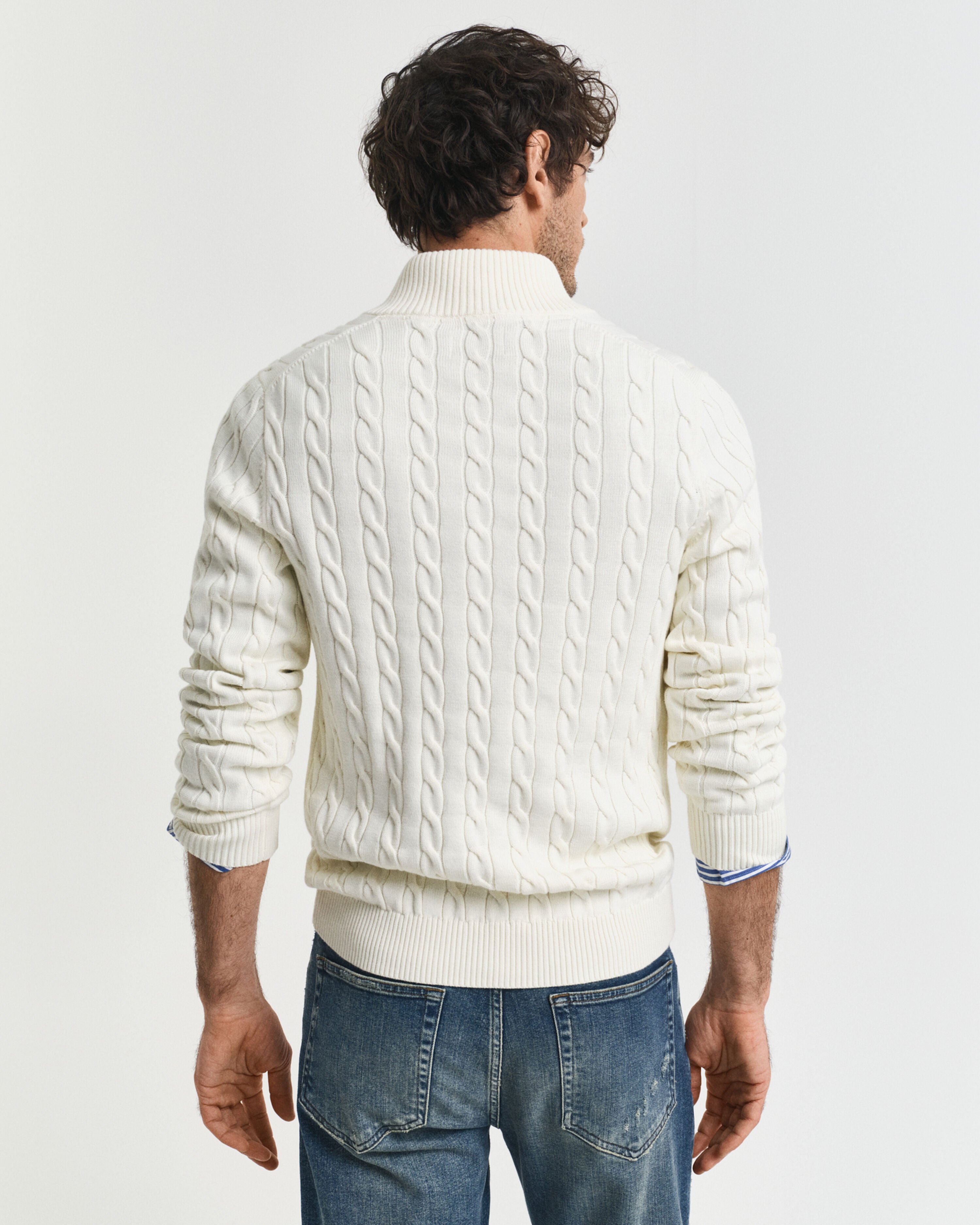 Kabel Strik Half Zip