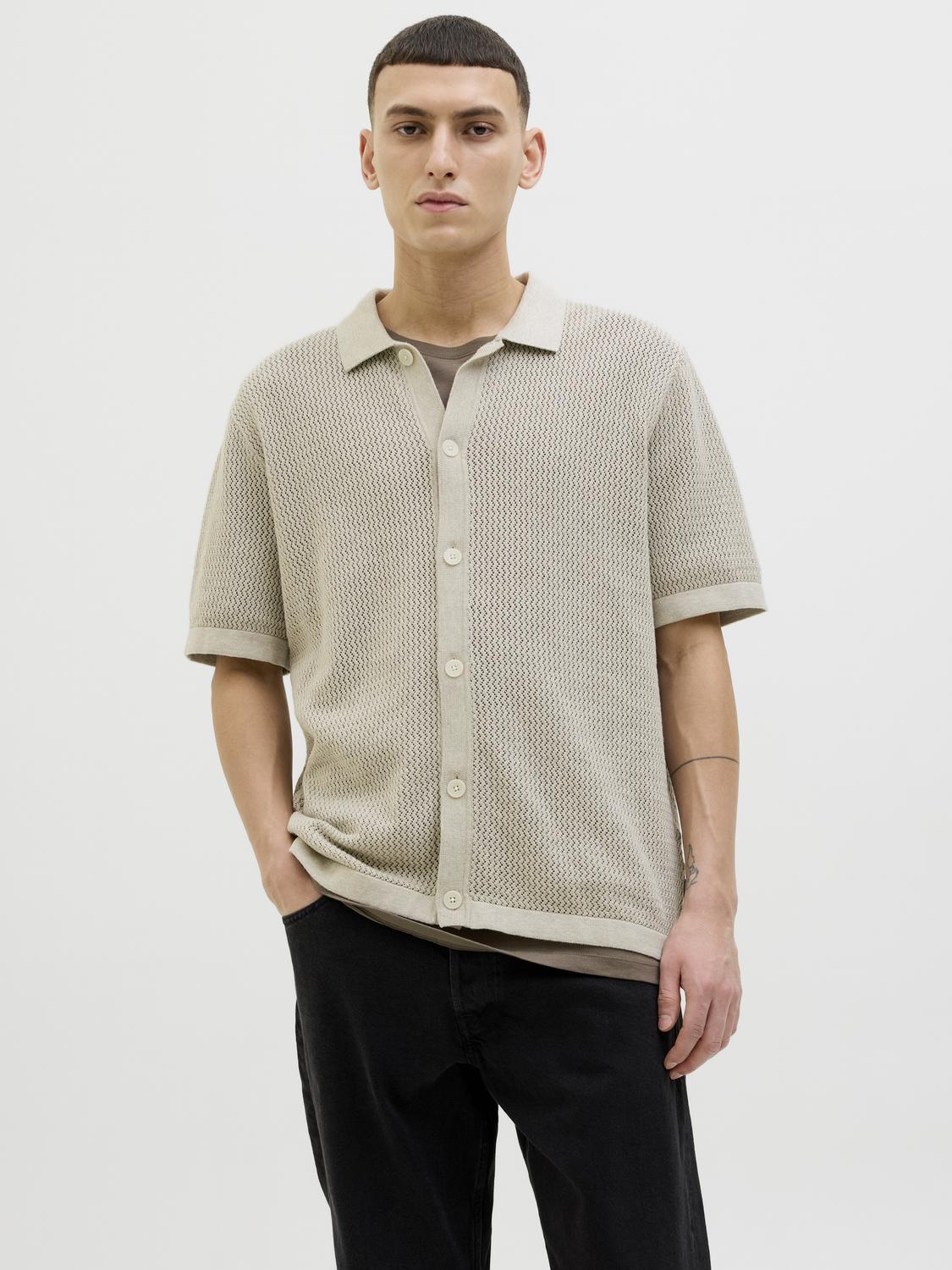 Cardigans - Jprblaarto Knit Polo Ss Ln -  - Hr Ravn