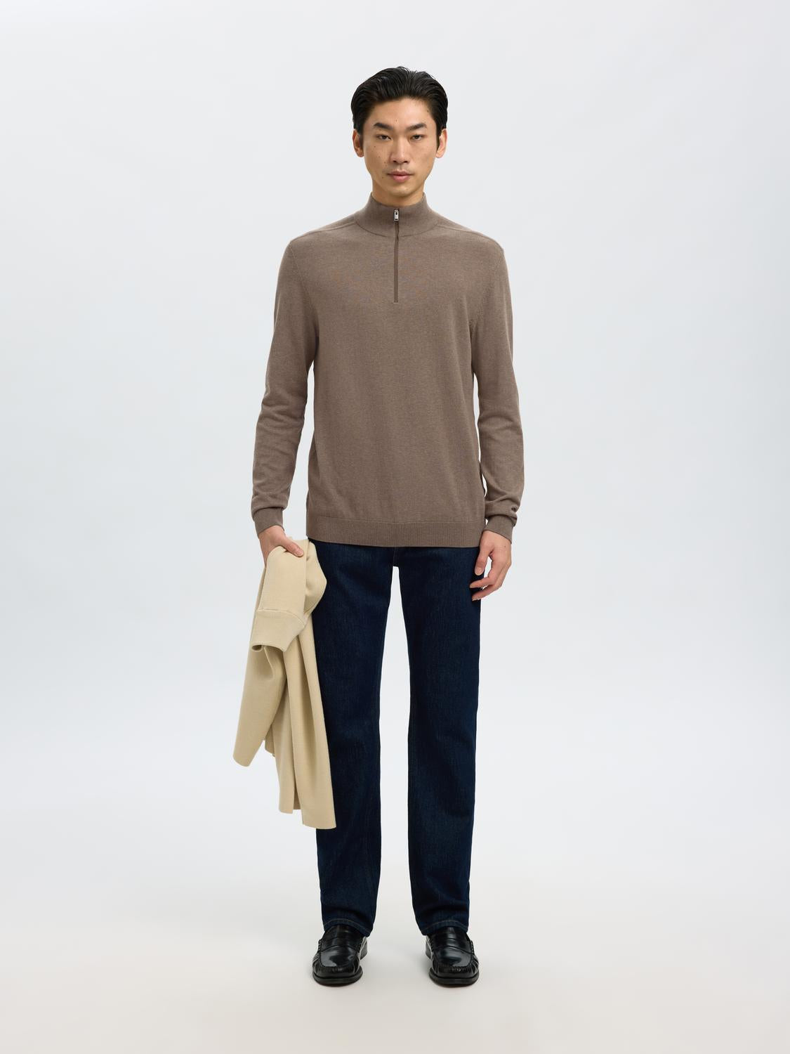 STRIK - Slhberg Ls Half Zip Noos -  - Hr Ravn