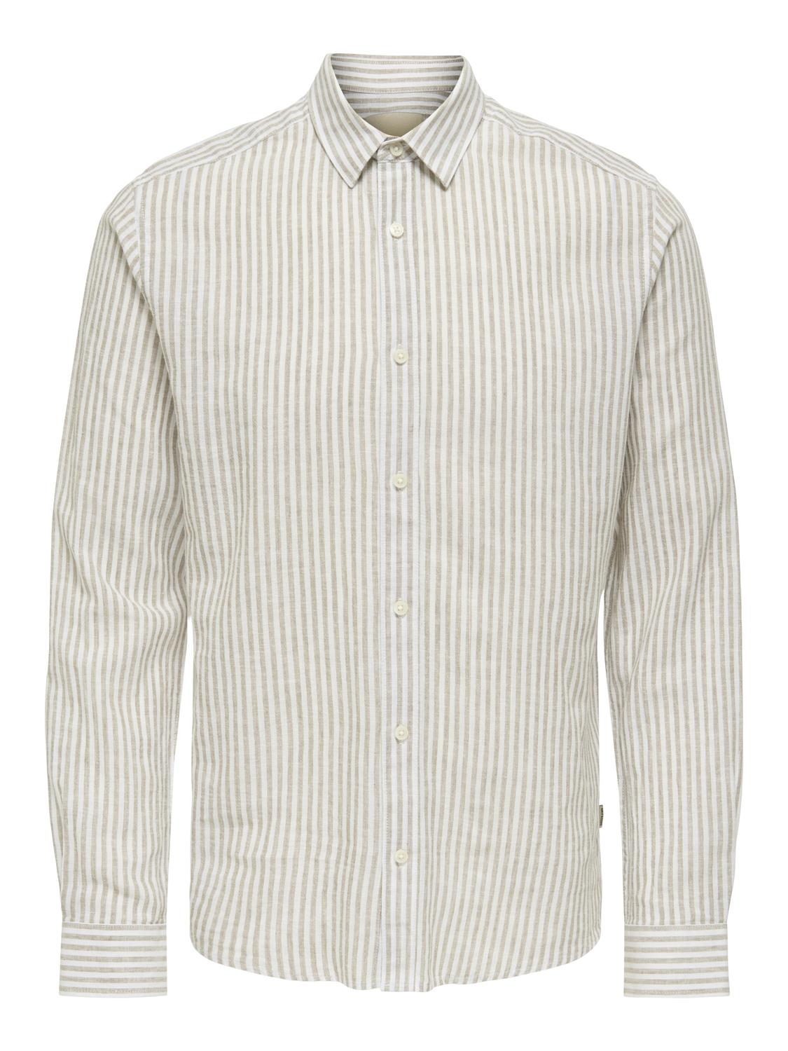 LANGE SKJORTER - Onscaiden Life Ls Str Linenblend660 Noos -  - Hr Ravn