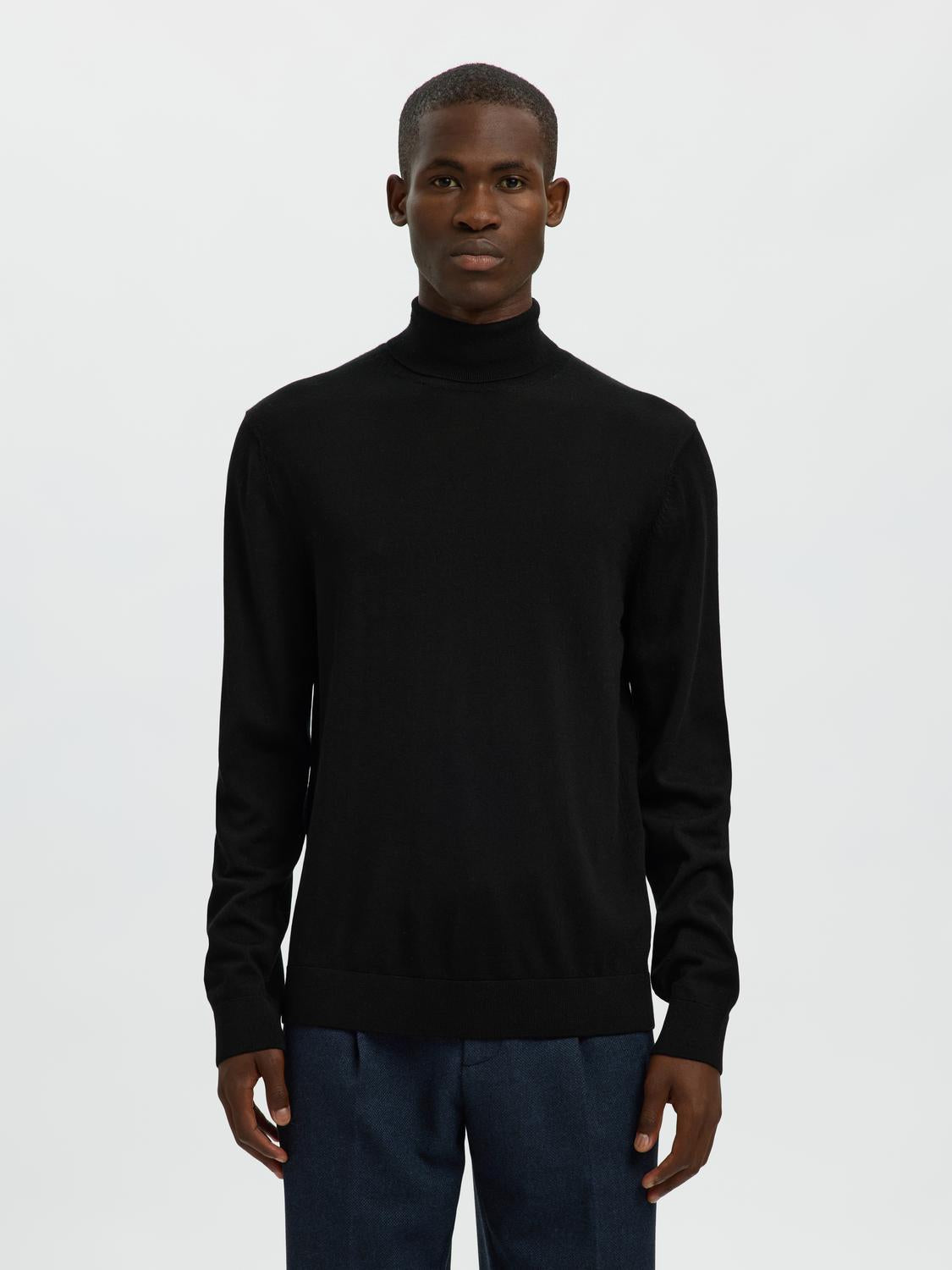 STRIK - Slhtray Ls Knit Merino Roll Neck Noos -  - Hr Ravn