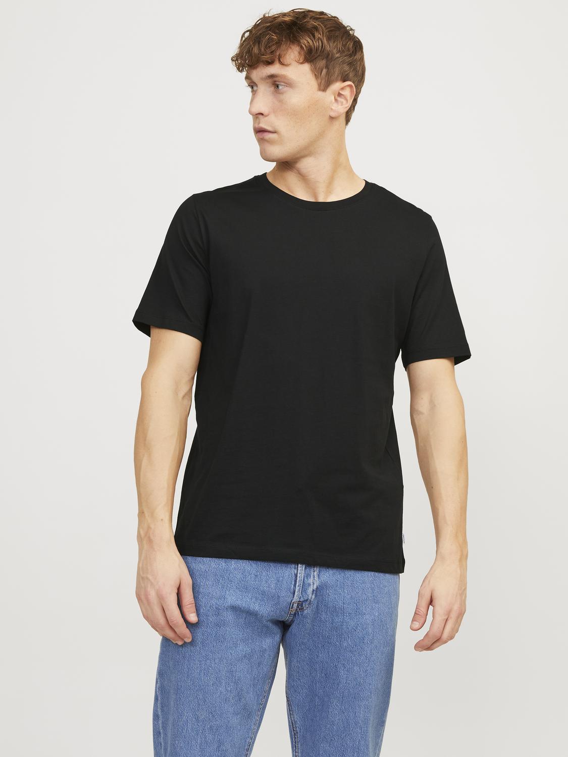 T-shirts - Jjeorganic Basic Tee Ss O-Ne 5Pk Mp Noos -  - Hr Ravn