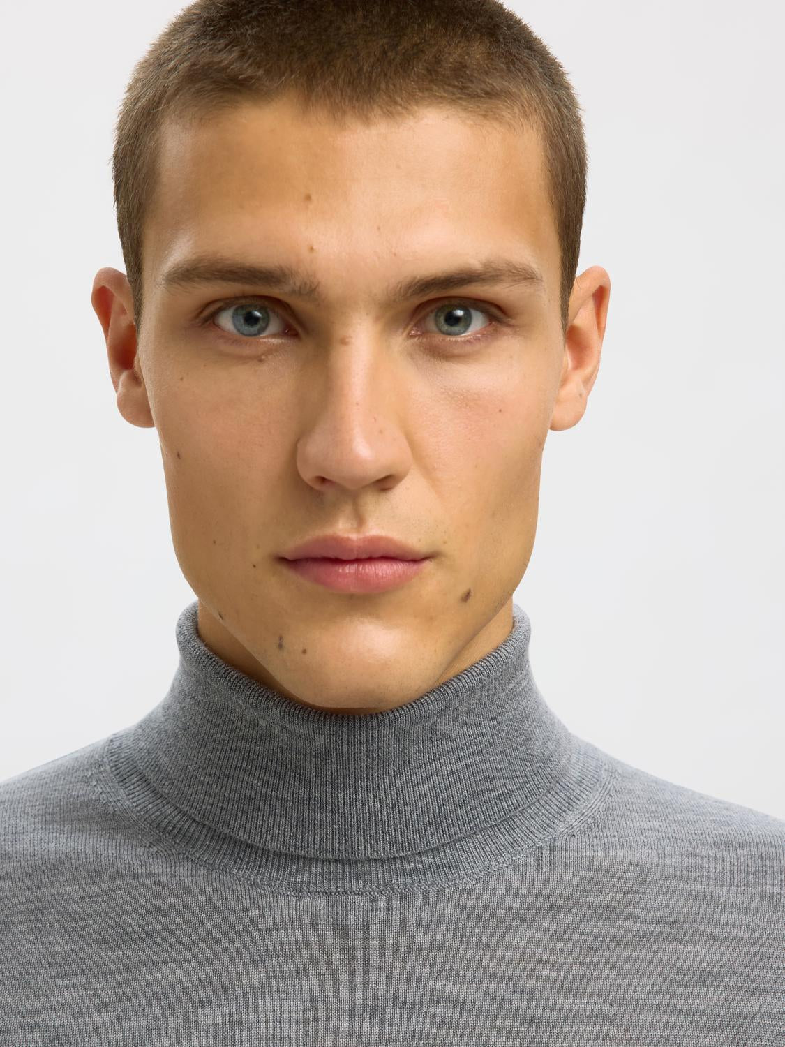 STRIK - Slhtray Ls Knit Merino Roll Neck Noos -  - Hr Ravn
