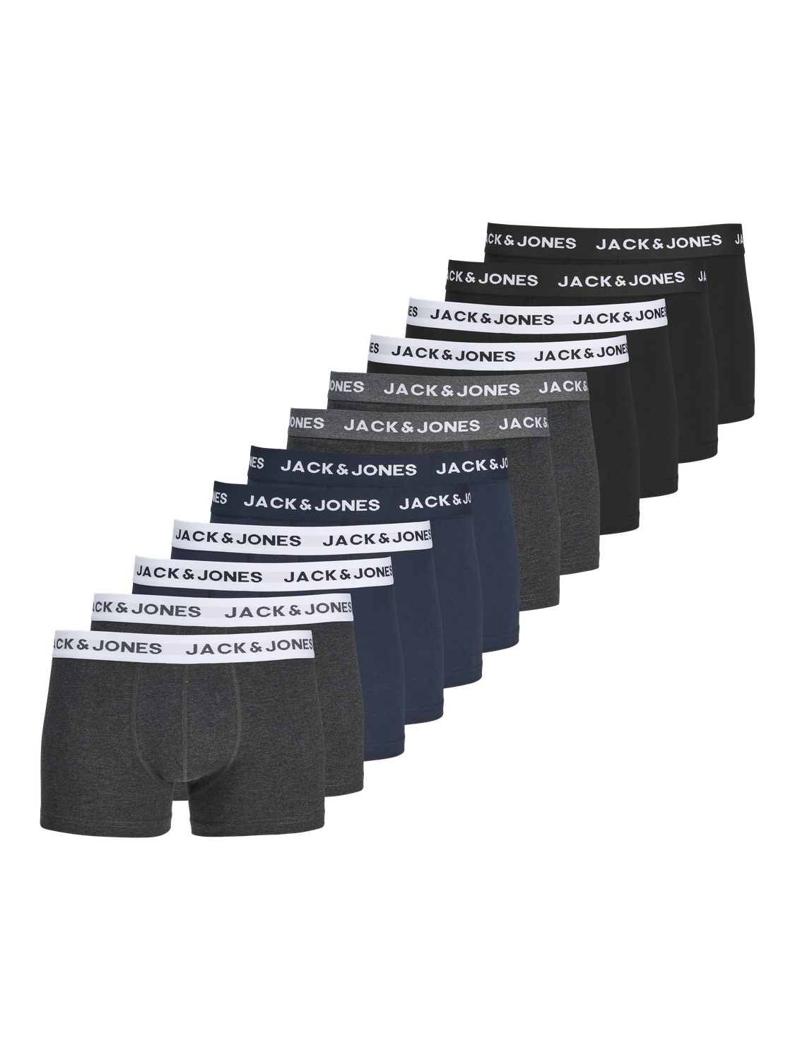 Trunks - Jacsolid Trunks 12 Packs Noos -  - Hr Ravn