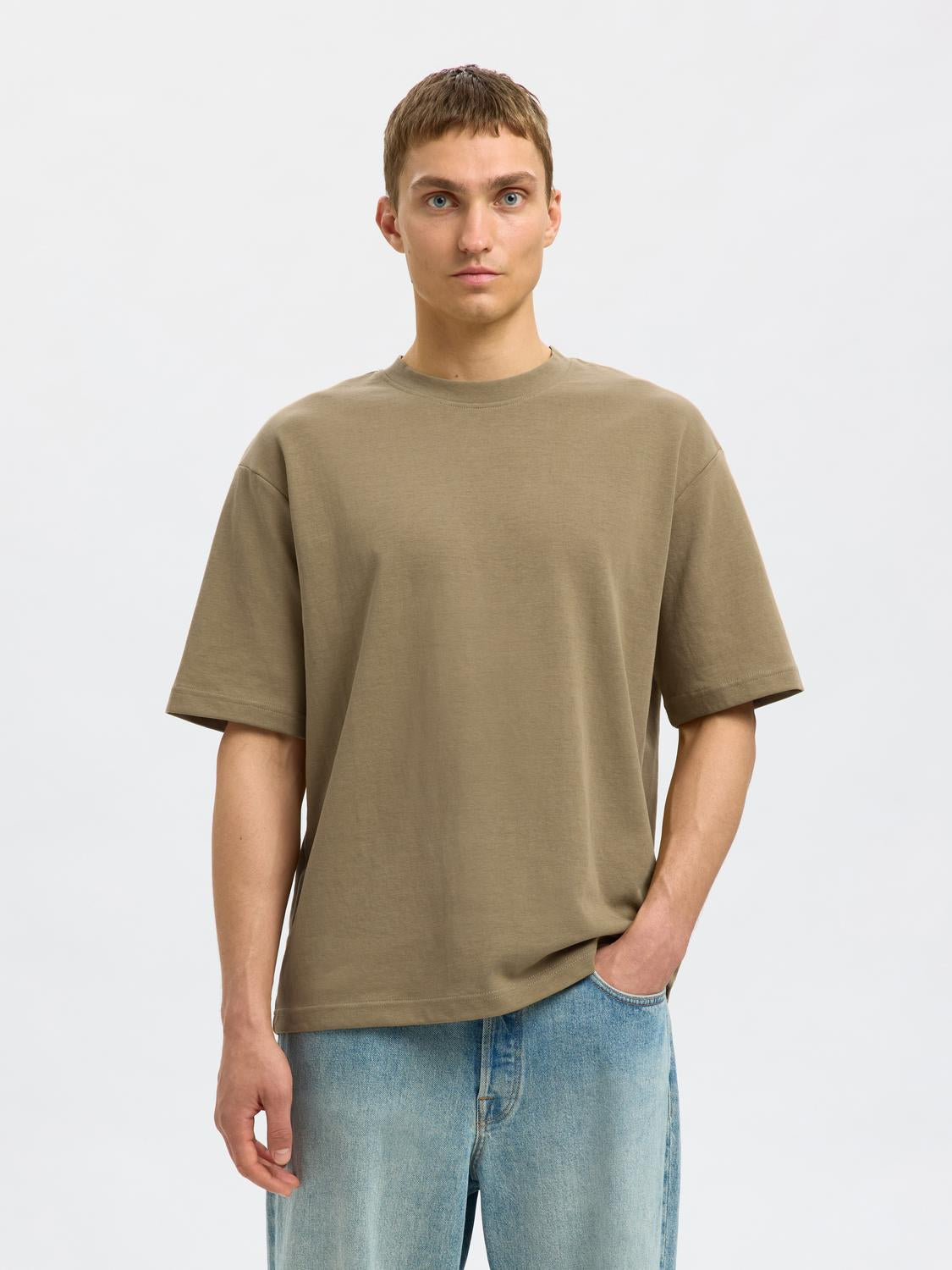 Slhlooseoscar Ss O-Neck Tee Noos